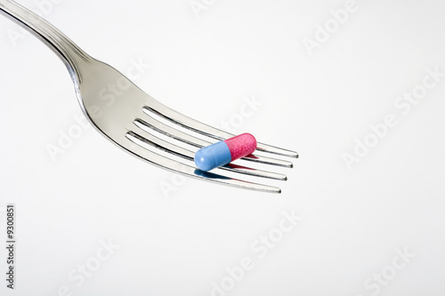 fork with pill