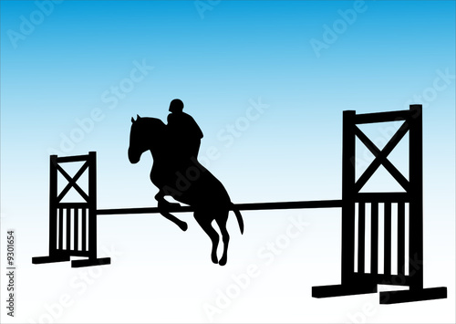 illustration of a horse and jockey
