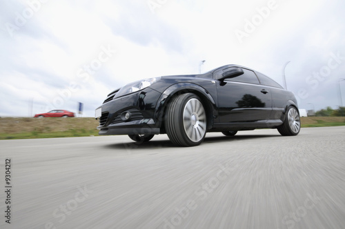 Fast car moving with motion blur © .shock