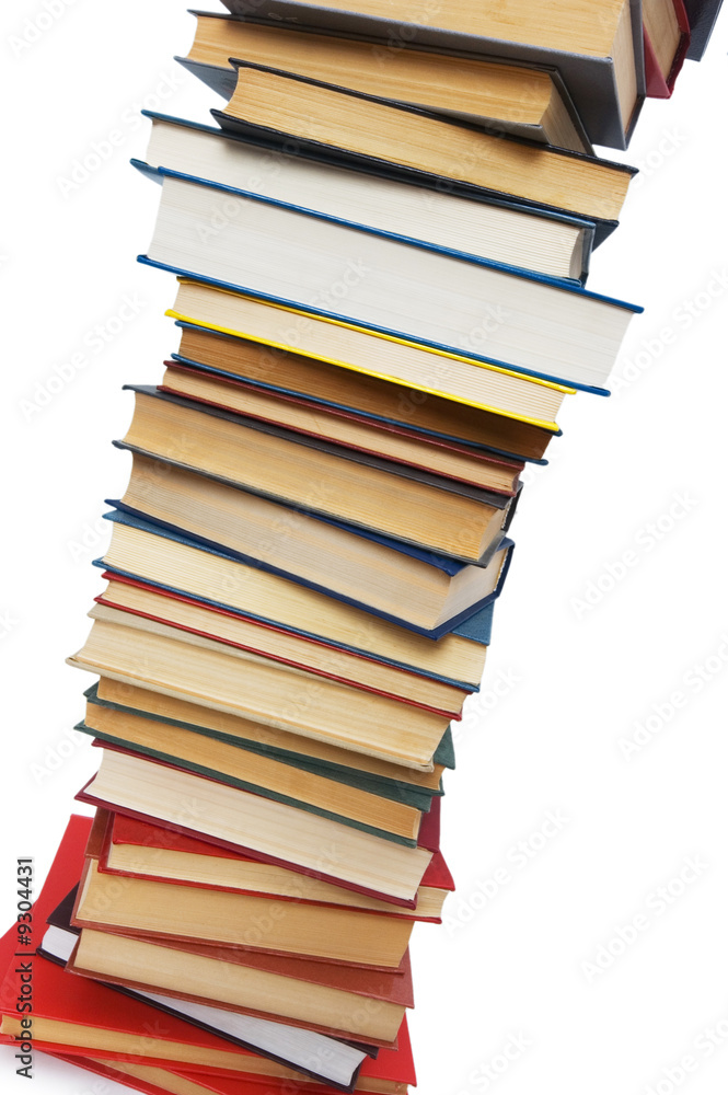 Stack of books isolated on the white background Stack of books isolated on the white background