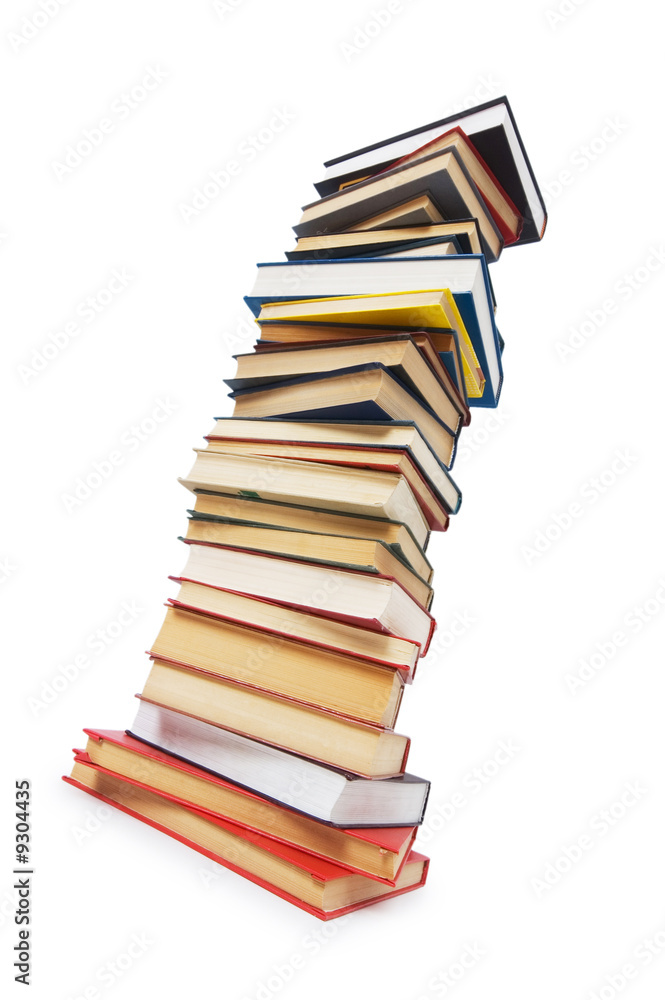 Stack of books isolated on the white background Stack of books isolated on the white background