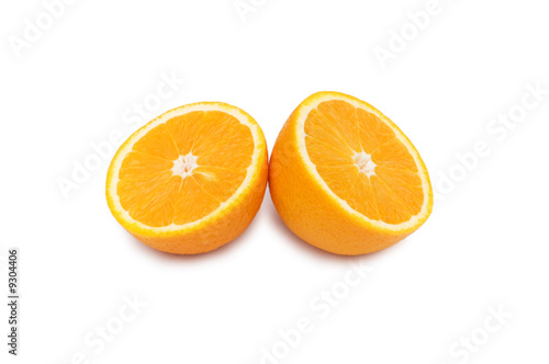 Two Oranges isolated on the white background