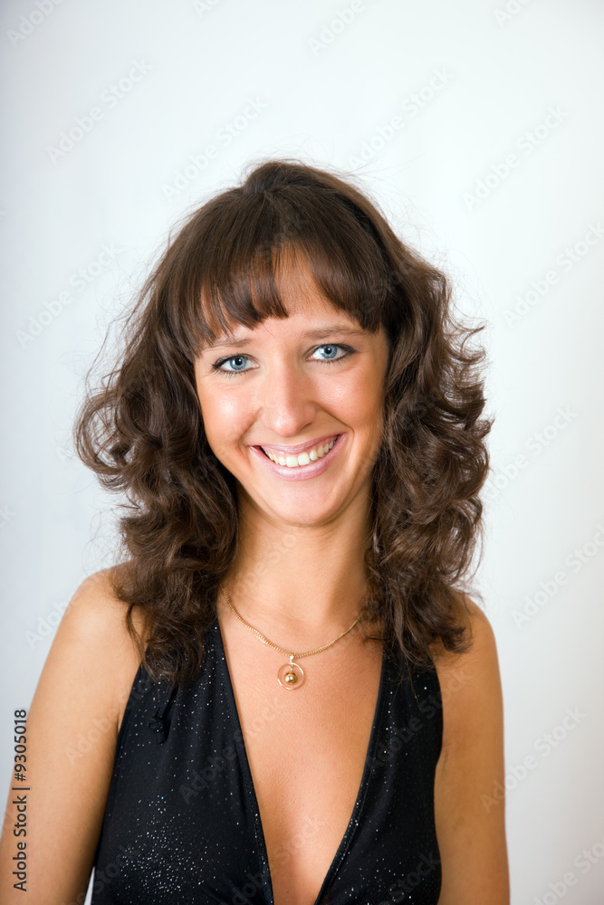 Portrait of the cheerful smiling girl Portrait of the cheerful smiling girl