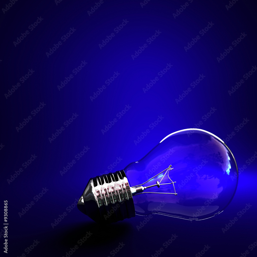 blue background classic light bulb with space for write blue background classic light bulb with space for write