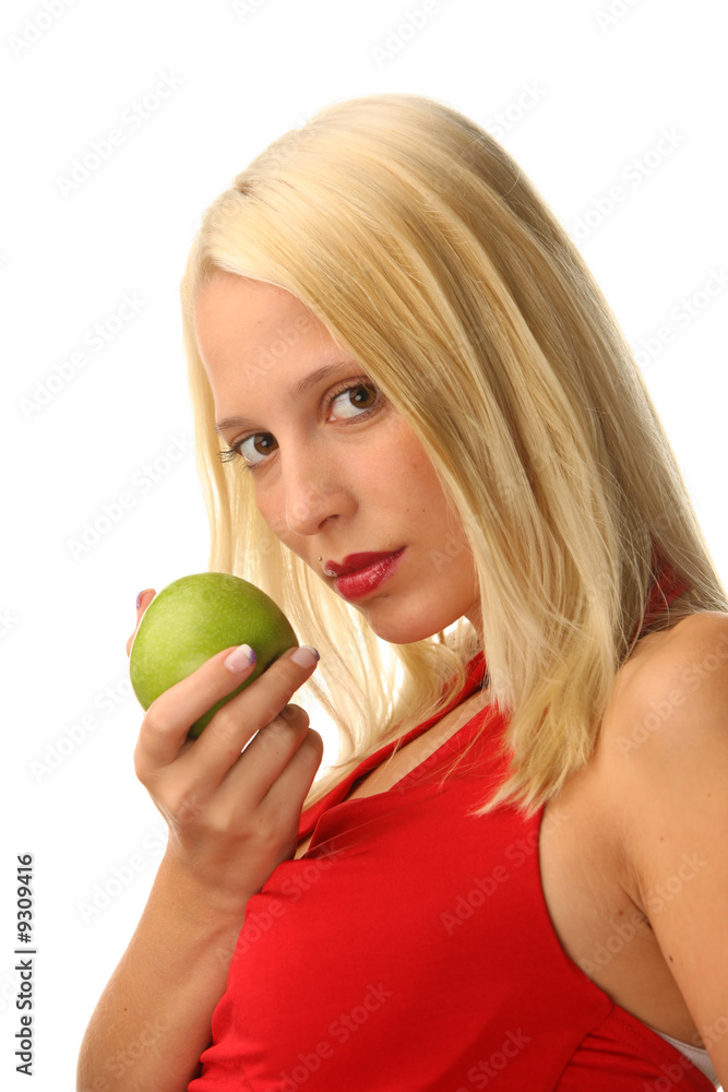 Frau mit Apfel Frau mit Apfel