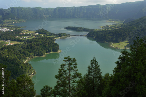 Wallpaper Mural seven lake city at the azores islando of sao miguel, portugal Torontodigital.ca