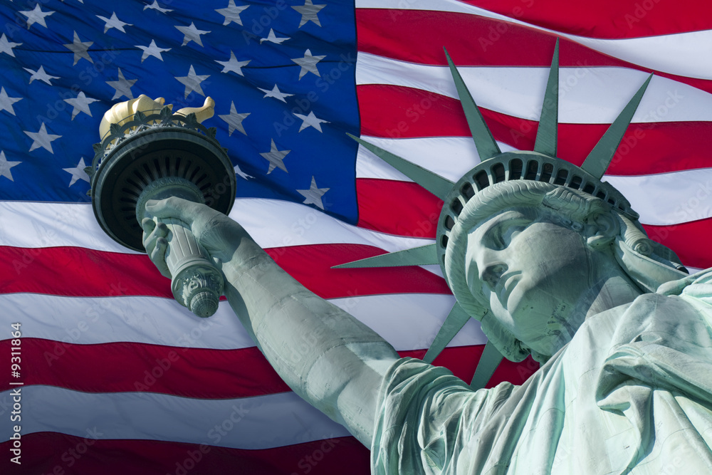 Naklejka premium Flag of Liberty