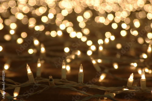 Abstract background of glowing christmas lights decoration