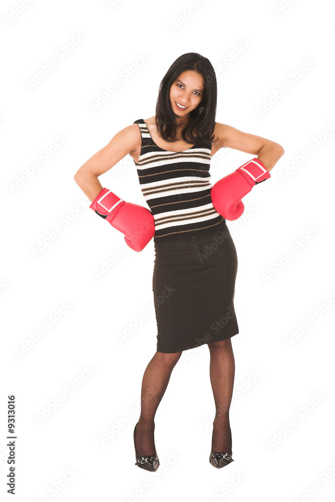 African businesswoman in black office outfit on a white African businesswoman in black office outfit on a white