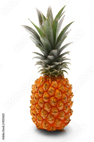 whole pineapple isolated over white