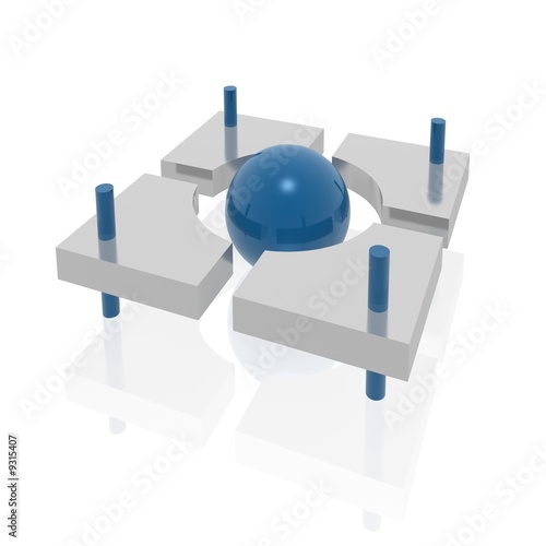 design element (blue and si...