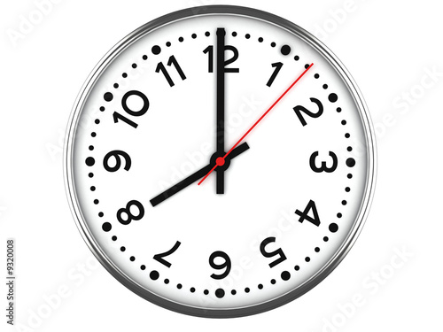 clock on white - patch included