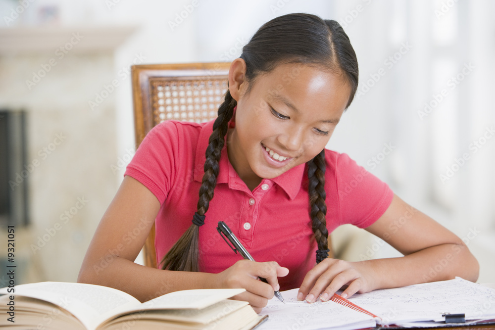 Girl Doing Her Homework Girl Doing Her Homework