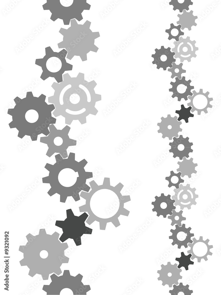Industry Technology Gears Vertically Tiling Border Industry Technology Gears Vertically Tiling Border