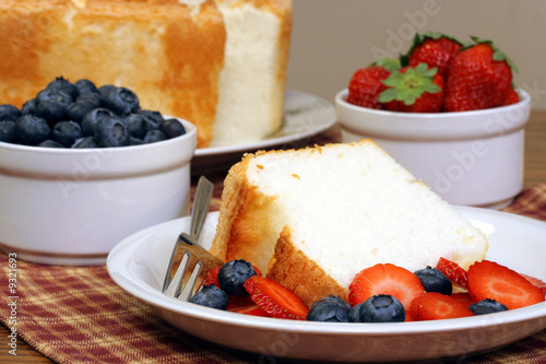 Angel Food Cake and Fresh Fruit