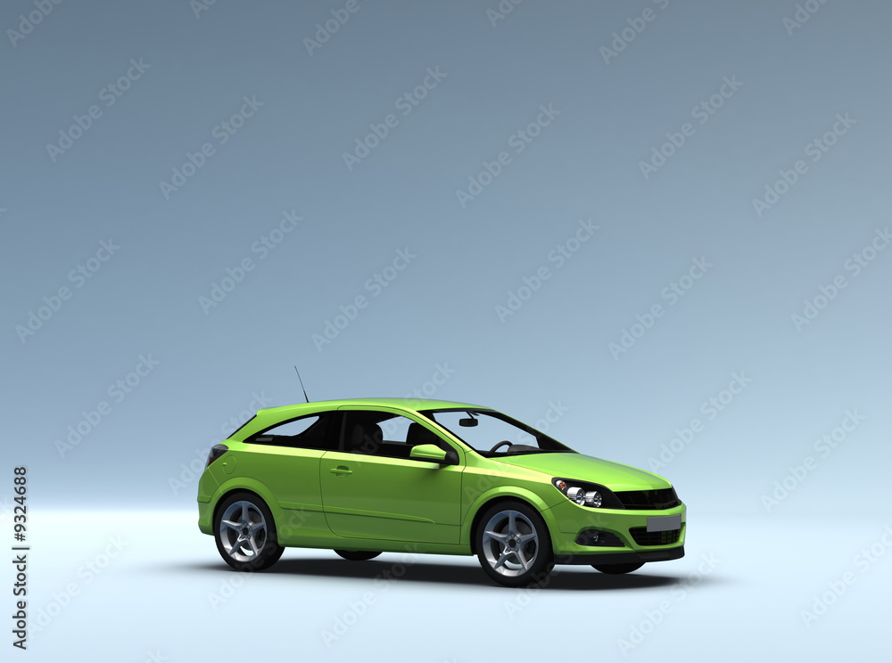 Conceptual car saloon presentation  with clipping path