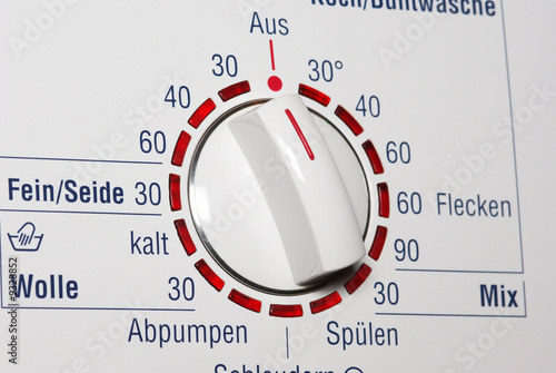Washing machine - start button and temerature dial