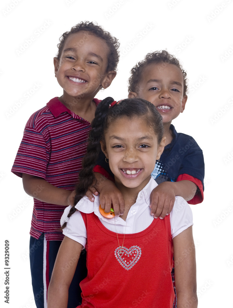 Three siblings happy and smiling. Love and bonding. Family Three siblings happy and smiling. Love and bonding. Family