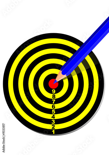 target with pencil