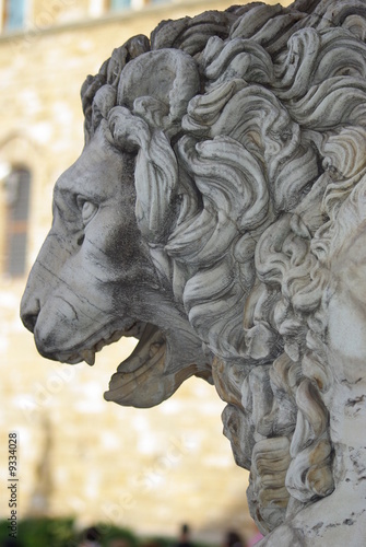 Firenze, loggia dei Lanzi: leone di sinistra 1