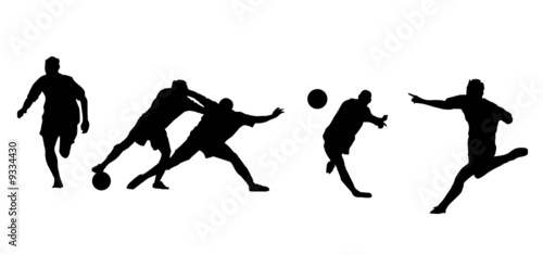 silhouettes de footballer