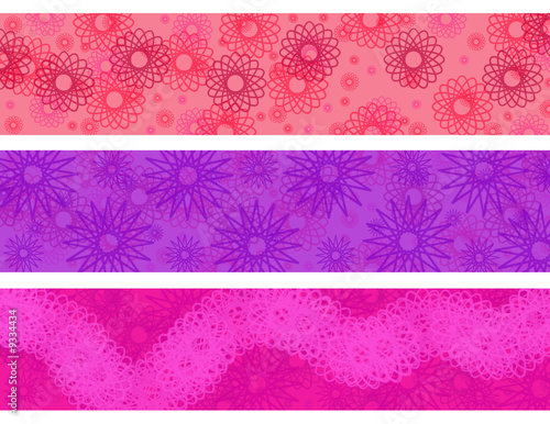 Floral Pink & Purple Border Collection