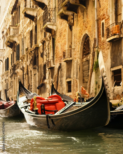 Traditional Venice gondola ride photo