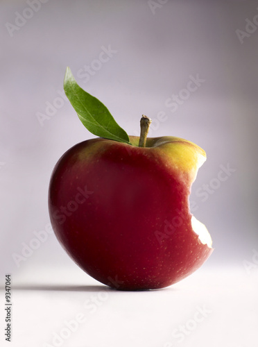 Canvastavla Angebissener Apfel