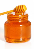 Honey jar isolated on white background