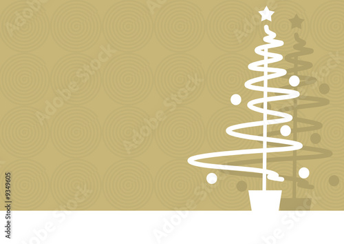 Abstract christmas background with tree