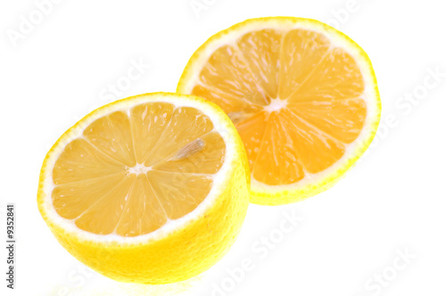 Lemon cut on two parts