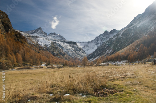 Panorama of Gran Paradiso (Italian Alps)