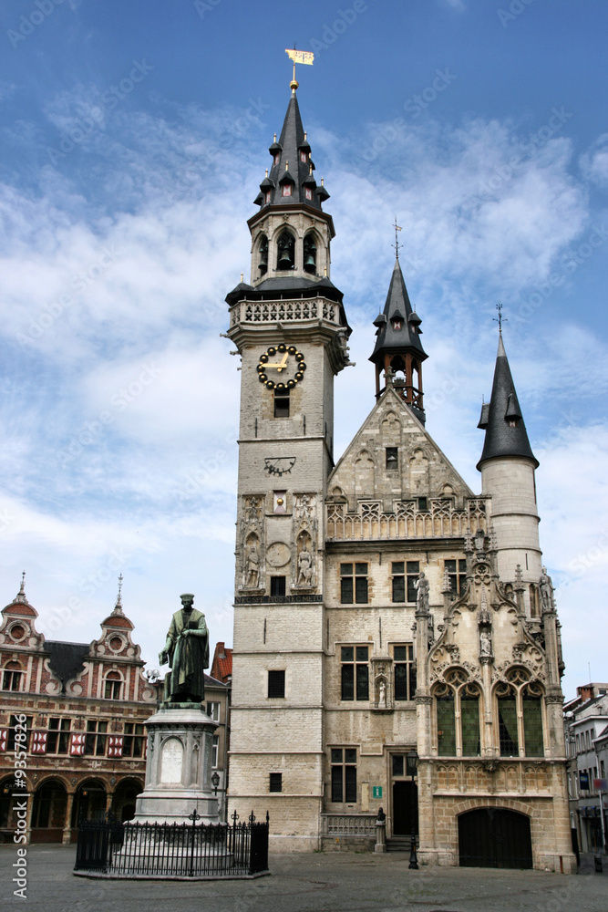 Town square in Aalst, East Flanders, Belgium