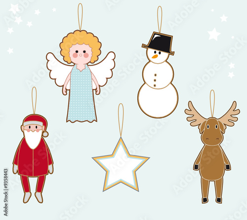 christmas character tags