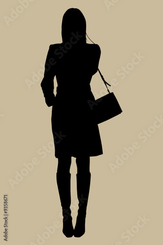 silhouette femme shopping