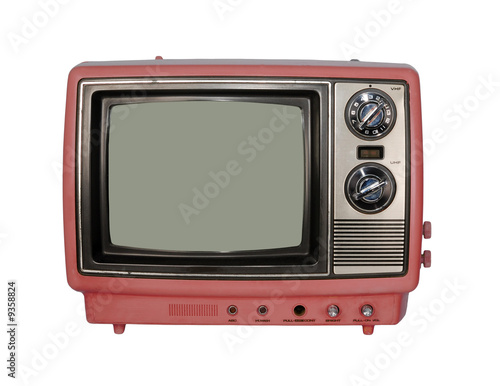 Vintage pink TV set