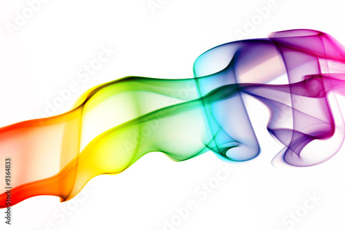 colored smoke series shot on white background