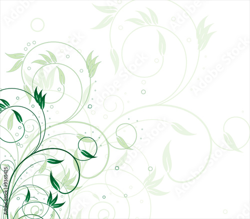 Background with green flower