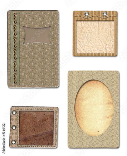 Grunge papers design in scrap-booking style