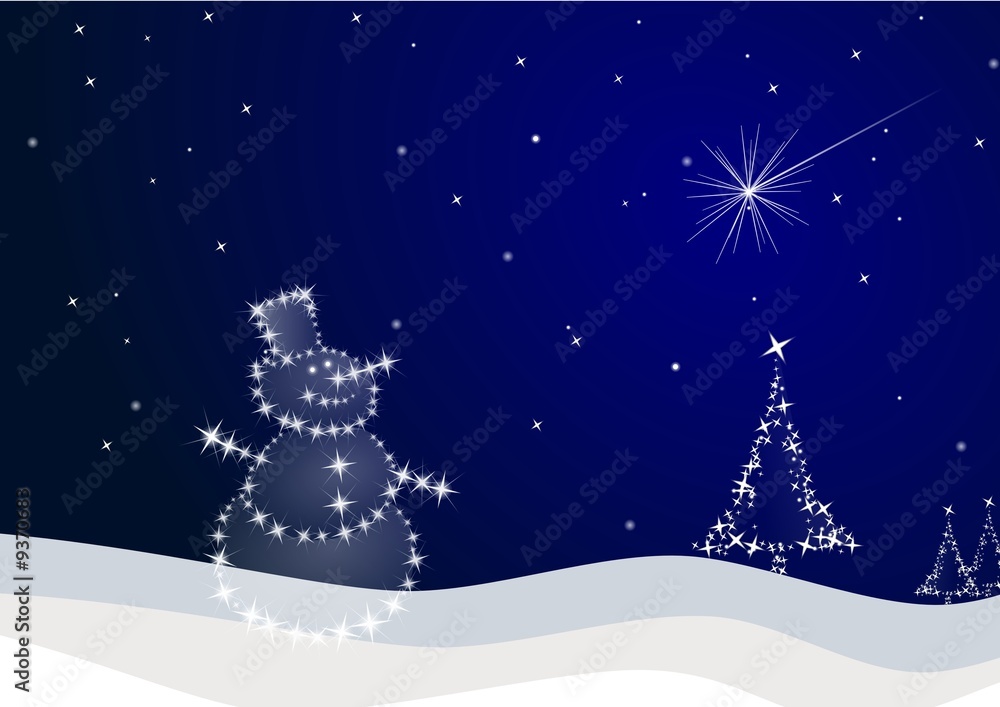 Naklejka premium Merry Christmas, Natale