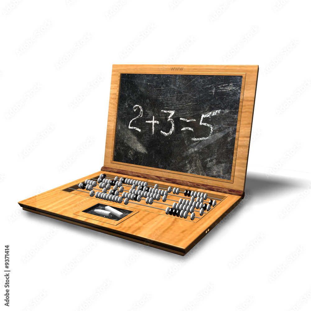 Ancient laptop Stock Illustration | Adobe Stock