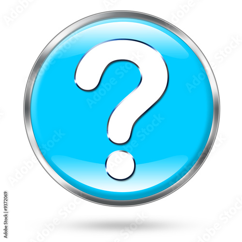 Help icon button with clipping path for easy extraction