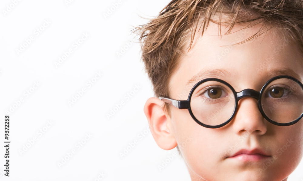 Close-up of smart guy in preschool age Close-up of smart guy in preschool age