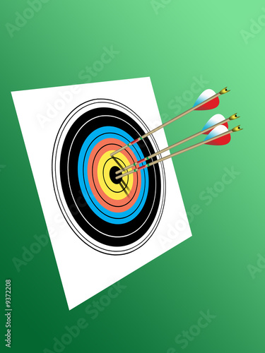Three arrows at the target center