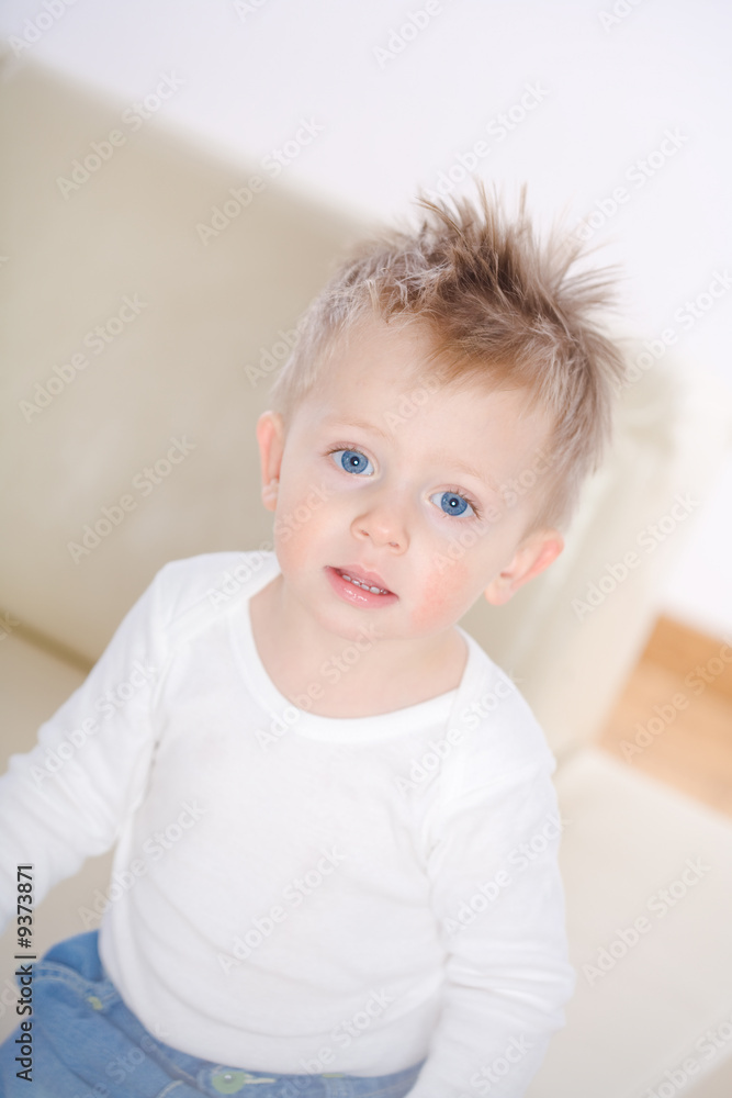 Portrait of 2 years old baby boy.