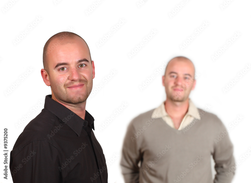 fine image double portrait of young attractive caucasian man fine image double portrait of young attractive caucasian man