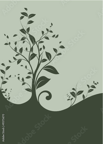 vecteur série SVG, branche d'arbre, jeune pousse vectorielle