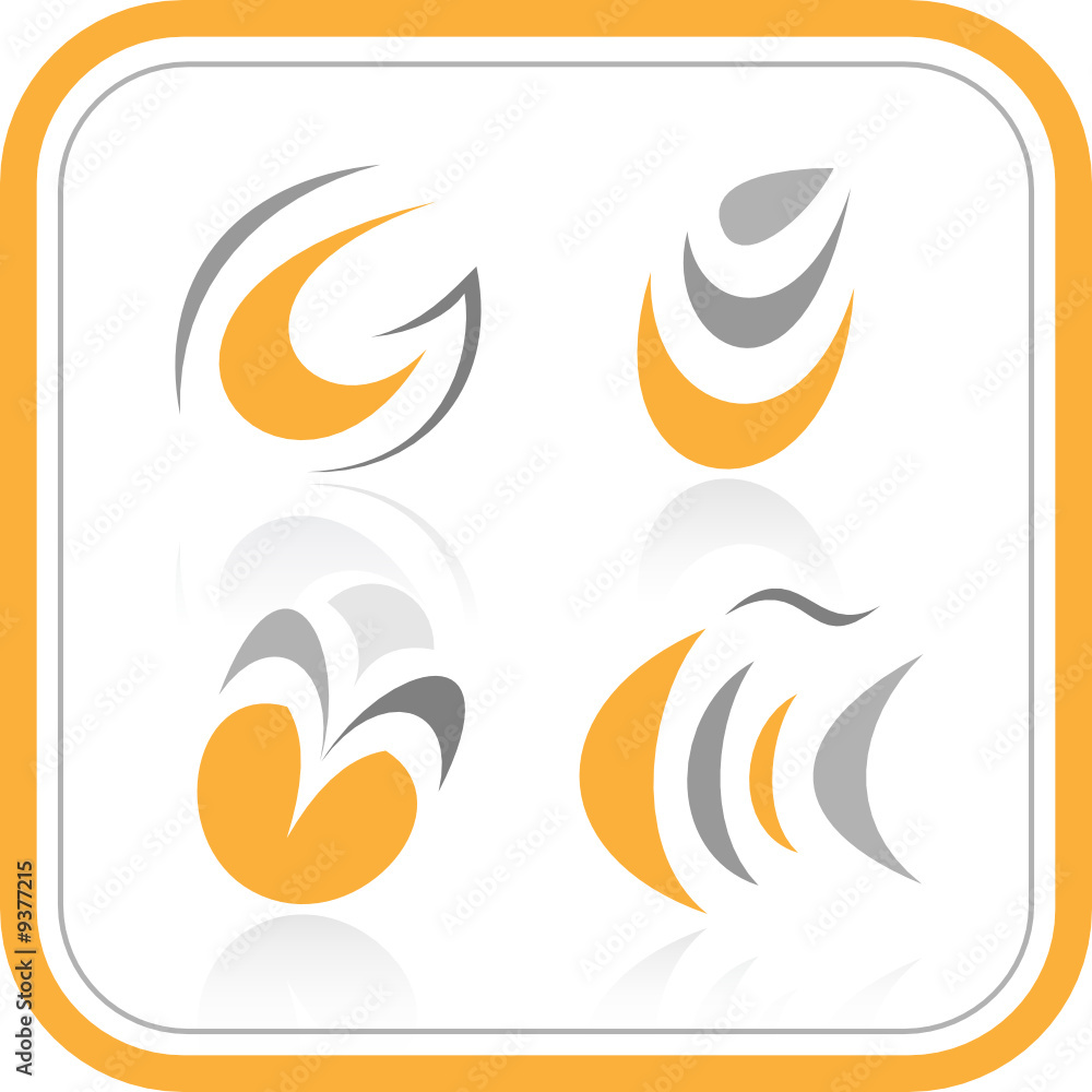 Vector abstract internet icons. Orange set. Simply change. Vector abstract internet icons. Orange set. Simply change.