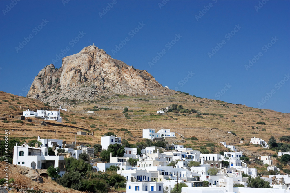 The inland village of Tripotamos in the island of Tinos, Greece