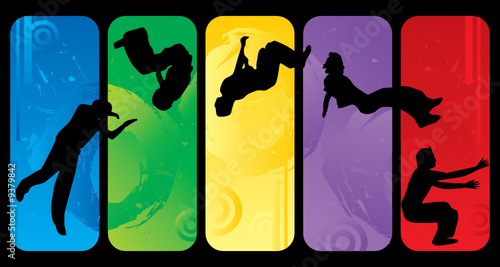 Jumping silhouettes